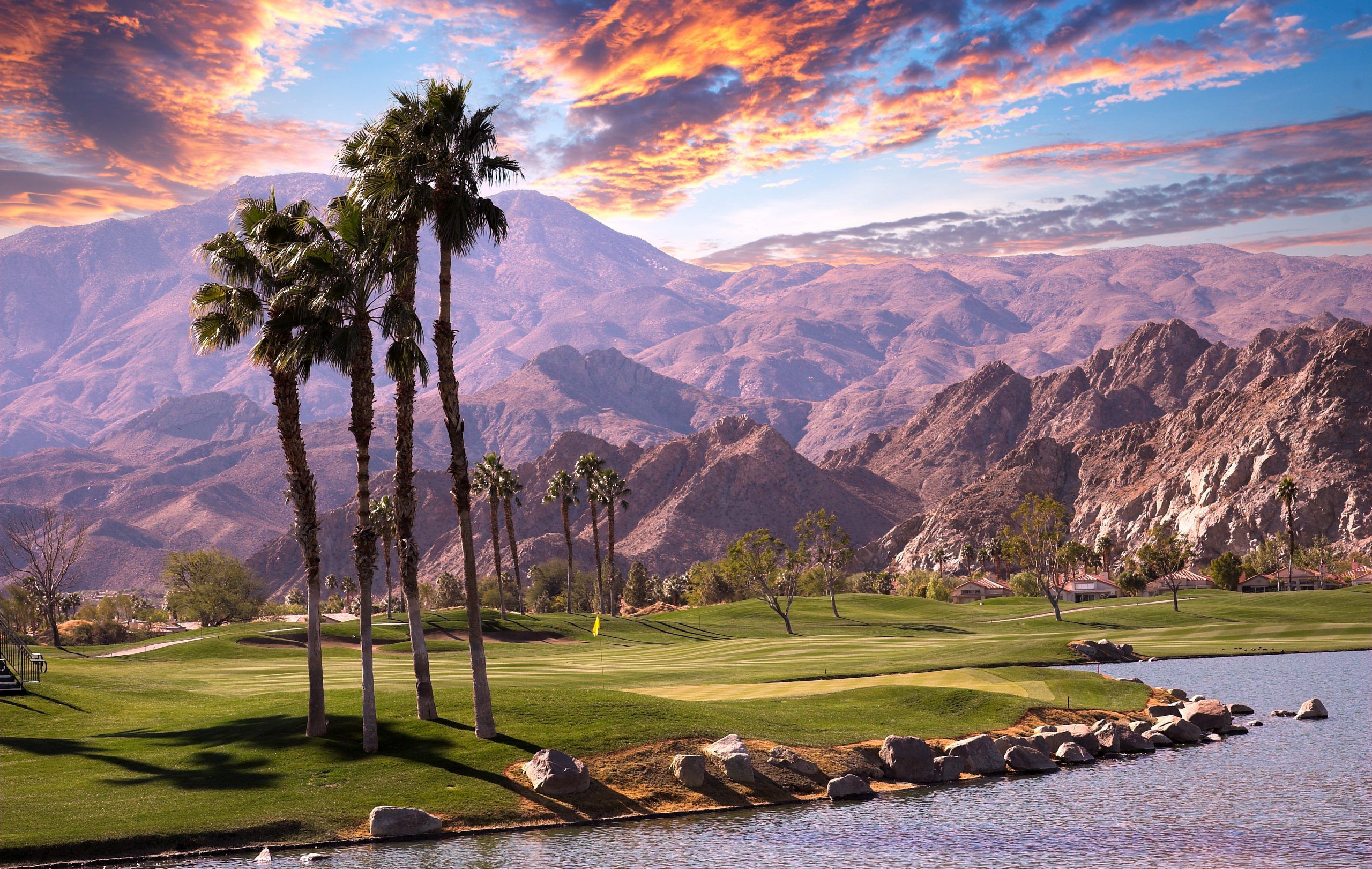 Golf,Course,At,Sunset,In,Palm,Springs,,California,,Usa